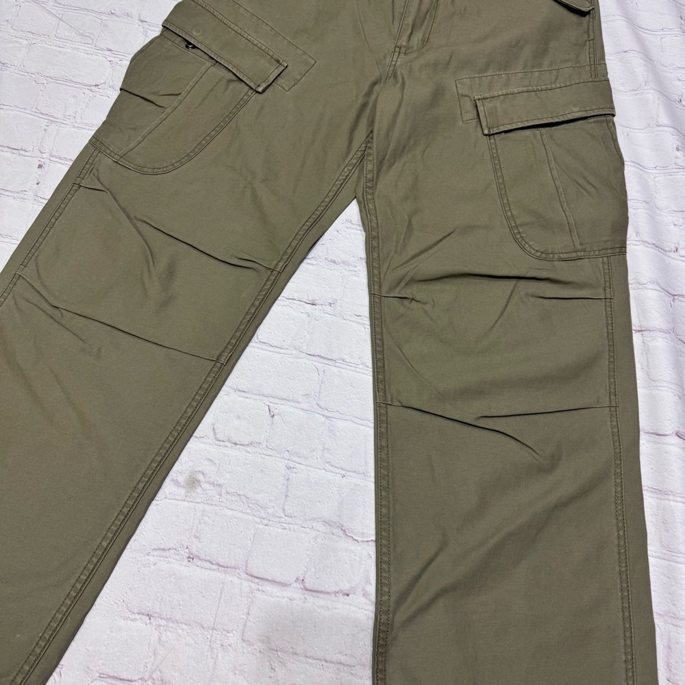 JIMMY’Z Sur Co. rare vintage Y2K Men's Olive Cargo Pants 33x32 cotton twill EUC - Picture 15 of 16